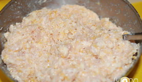 куриное суфле с тыквой, сыром и творогом