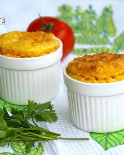 Рецепт сочного куриного филе под рисово-морковным суфле