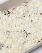 Суфле из кабачков под грибным соусом