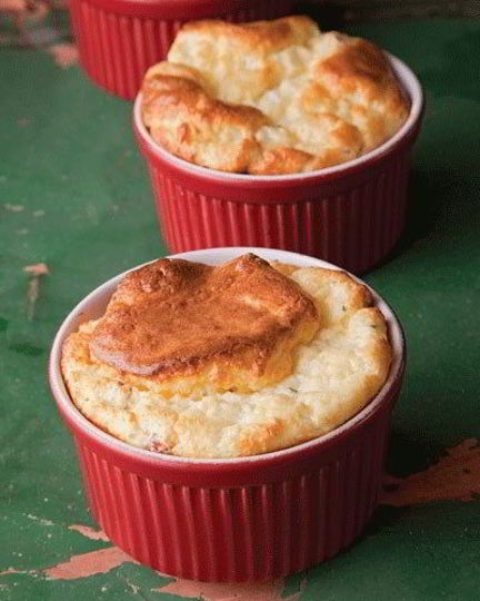 Рецепт суфле из сыра с ветчиной