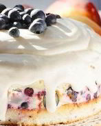 Торт-суфле творожный с ягодами