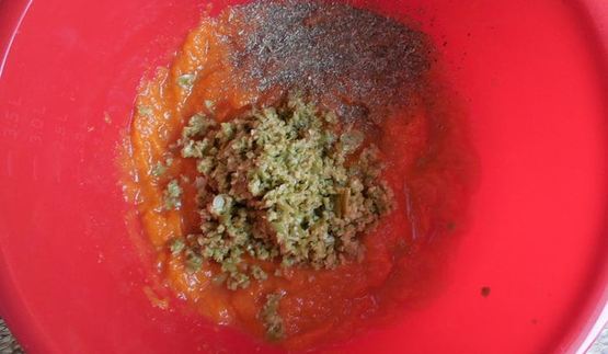 тыквенно-оливковое суфле