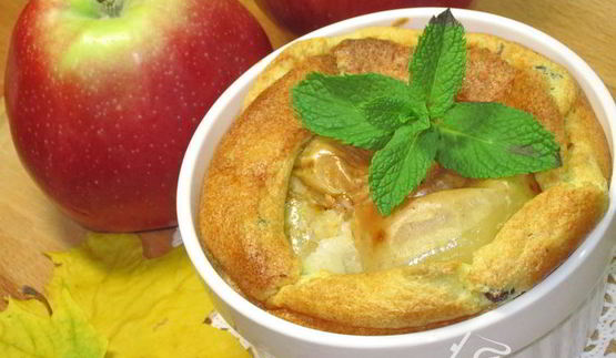 яблоки в манном суфле