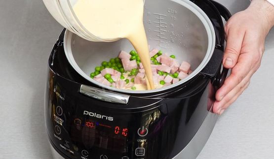 яичное суфле с ветчиной в мультиварке