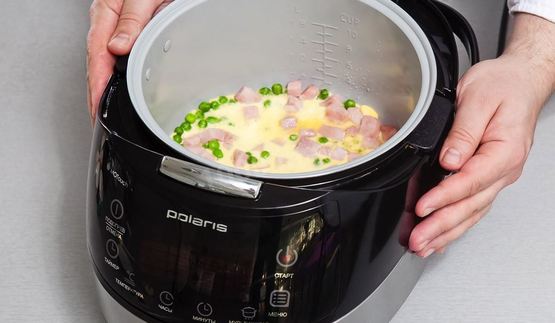 яичное суфле с ветчиной в мультиварке