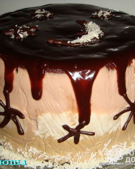 Рецепт юбилейного торта-суфле южная ночь