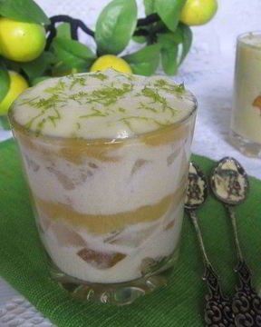 Тирамису с грушей и лаймовым курдом