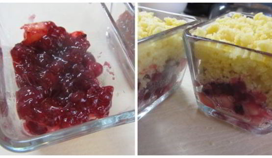 ягодно-яблочный крамбль