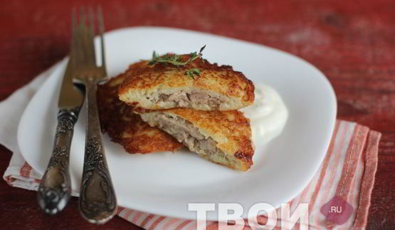 драники с мясом