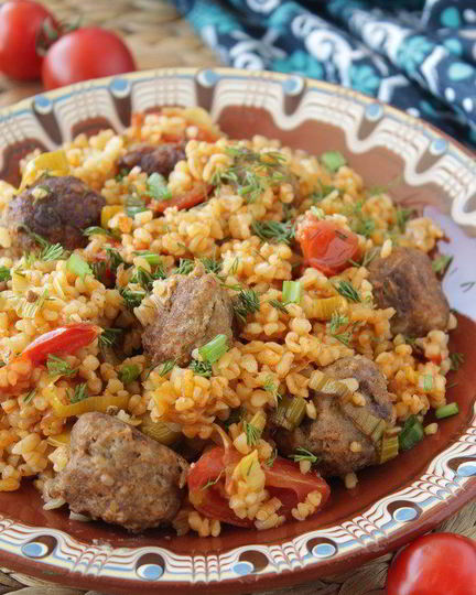 Рецепт булгура с фрикадельками