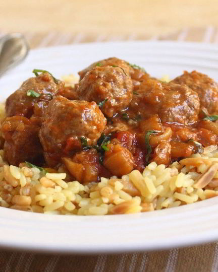 Рецепт фрикаделек из бараньего фарша с баклажанным соусом