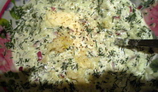 фрикадельки с цедрой лимона и огуречным соусом