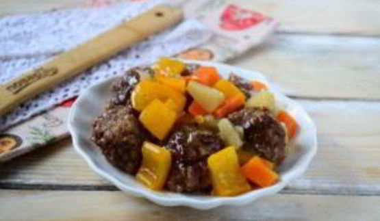 фрикадельки в кисло-сладком соусе