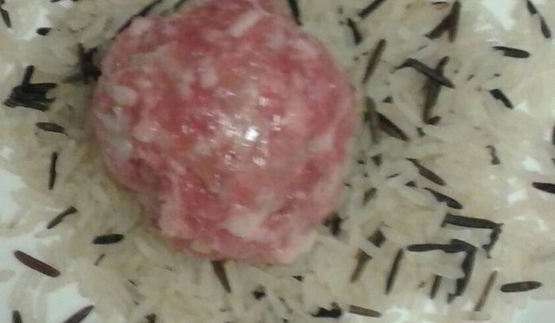 паровые фрикадельки с рисом