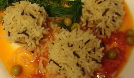 паровые фрикадельки с рисом