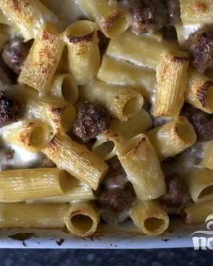 Рецепт запеченных ригатоней с фрикадельками