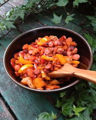 Гарнир из морковки со сладким перцем