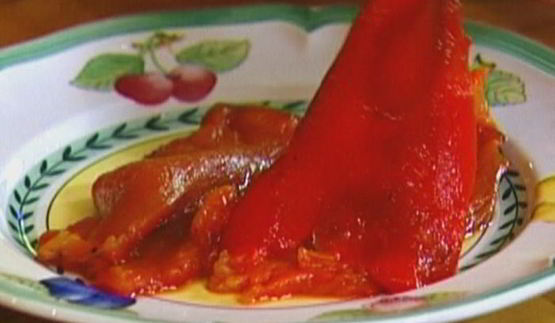 чечевица с артишоками, сладким перцем и ветчиной