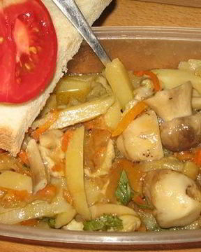 Картофель с грибами По-селянски