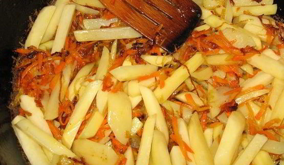 картофель с грибами по-селянски