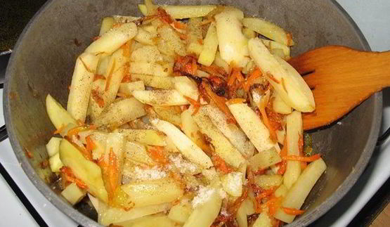 картофель с грибами по-селянски