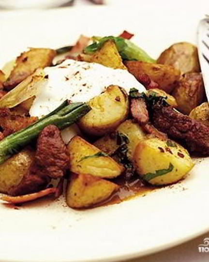 Рецепт картофеля с печенью