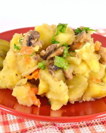 Рецепт картофеля с шампиньонами в мультиварке