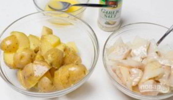 картофель с треской