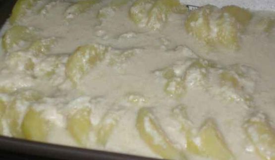 картофель в духовке под соусом