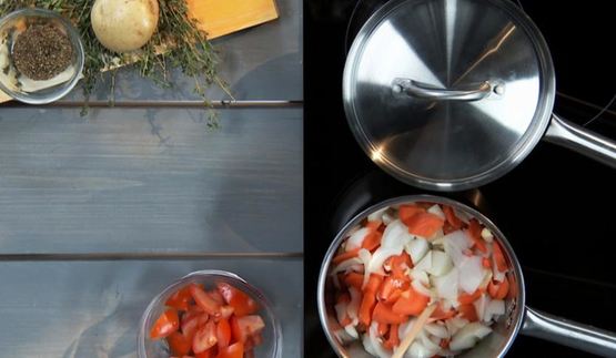 картофель в мясной подливе