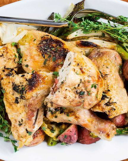 Рецепт картошки с курицей в духовке