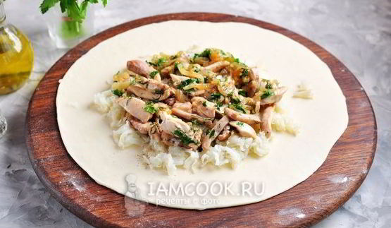 картошка с курицей в тесте в духовке