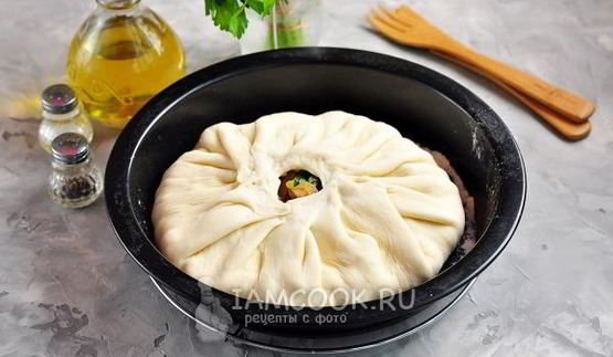 картошка с курицей в тесте в духовке