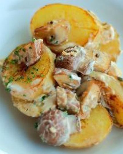 Рецепт картошки, жаренной с грибами в сметане