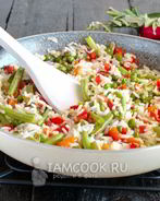 Постный рис с овощами