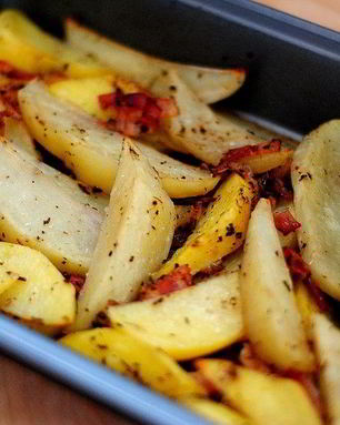 Пряный картофель с беконом