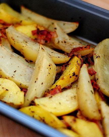 Рецепт пряный картофель с беконом