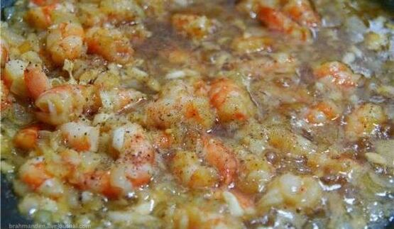 рис с креветками и медом