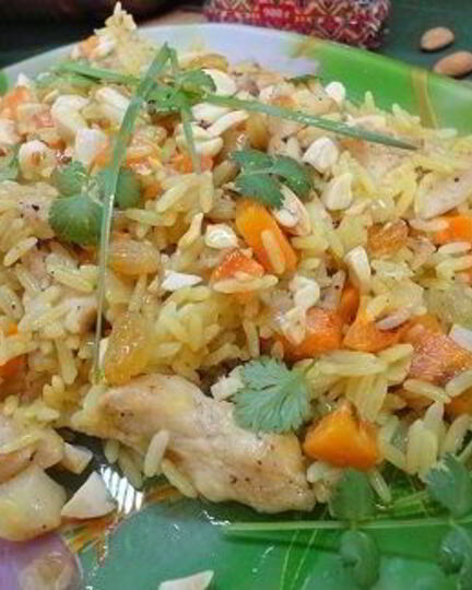 Рецепт риса с курицей по-восточному