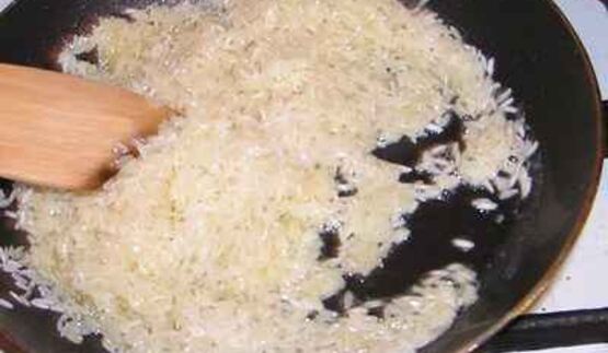 рис зеленый с золотистой спаржей