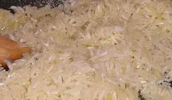 рис зеленый с золотистой спаржей