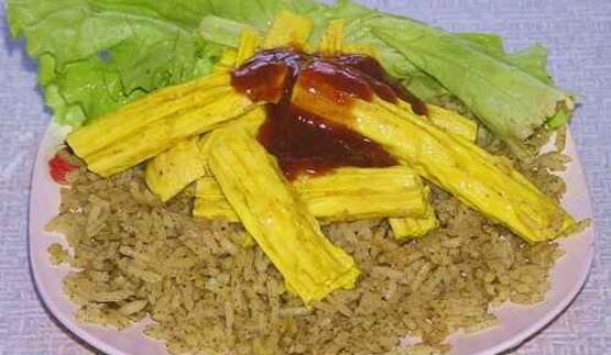 рис зеленый с золотистой спаржей