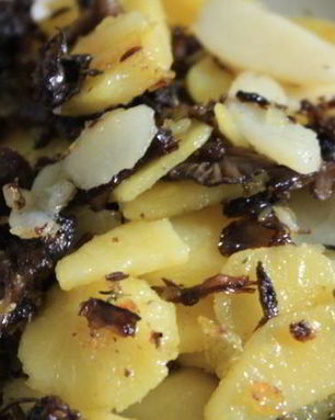 Жареный Картофель с грибами