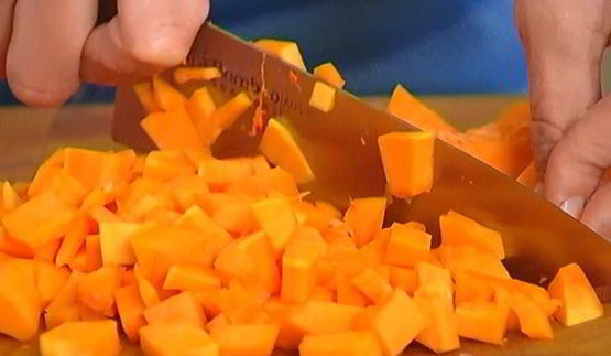 зимний рис с тыквой и кедровыми орехами