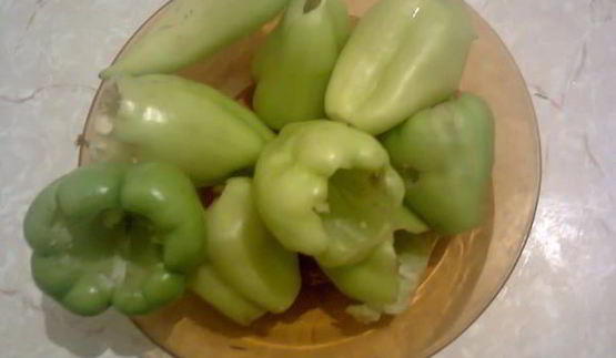 долма с баклажаном и болгарским перцем