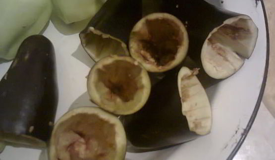 долма с баклажаном и болгарским перцем