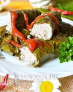 Долма со свининой без риса