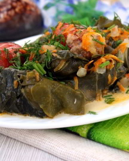 Рецепт голубцов из мангольда с фаршированными овощами