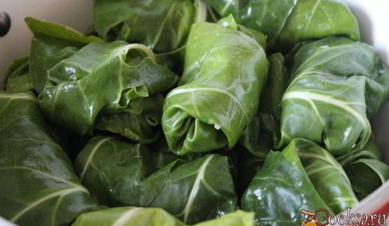 голубцы из мангольда с фаршированными овощами