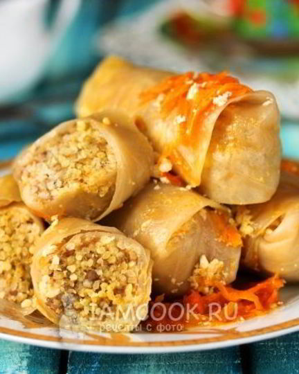 Рецепт голубцов с фаршем и пшеном в мультиварке